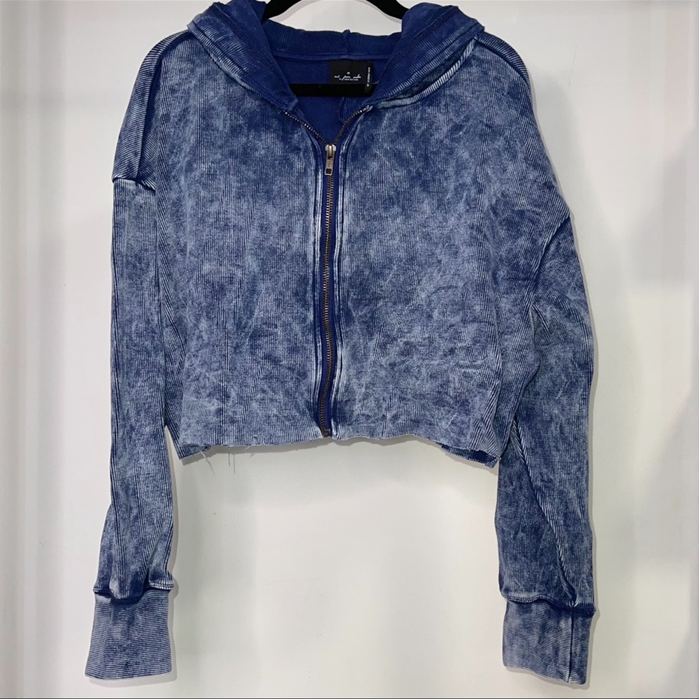 Urban Outfitters Cropped Zip Up Hoodie